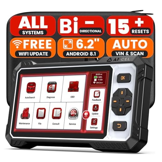 ANCEL OBD2 Scanner FX6100 Bidirectional Scan Tool, All Systems Car Scanner Diagnostic Tool with Active Test, 15+ Reset Services, Oil Light/EPB/BMS/ABS Bleeding/SAS Reset, CAN-FD, AutoVIN, Free Update