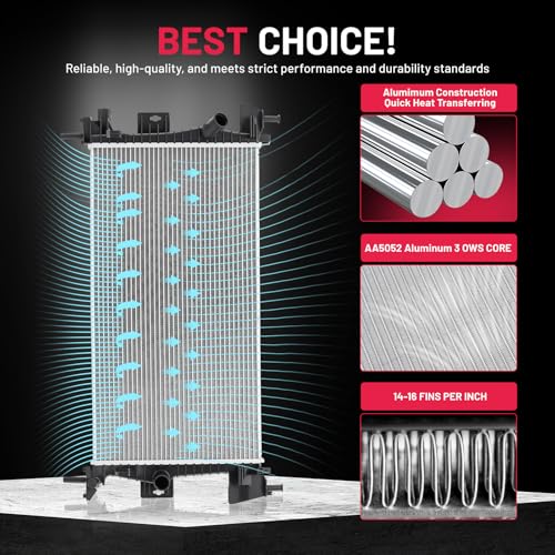 Image of BDFHYK 13219 Aluminum Radiator for Ford Focus 2012-2018