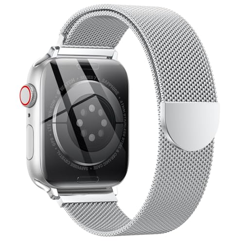 OULUOQI Correa de repuesto y pulsera compatible con Apple Watch 40mm 42mm(Series 10 &11) 41mm 38mm, Correa de metal de acero inoxidable para Series 11 10 9 8 7 6 5 4 3 SE3/2/1