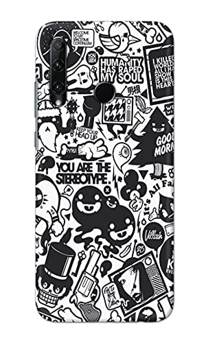 Image of Printed Hard Back Cover Case for Honor 20i | Huawei P Smart+ Plus 2019 | Honor 10i Back Cover (Mixed Cartoon) -1302