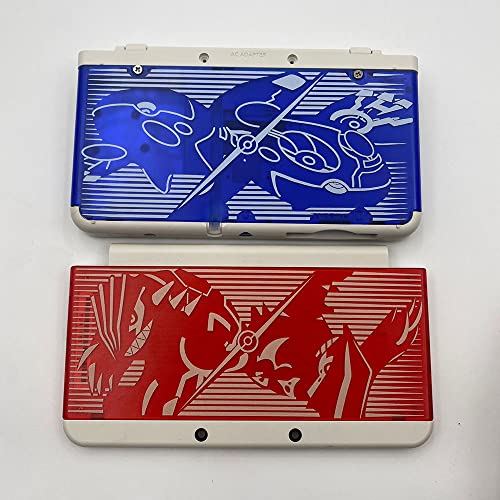 Image of 2015 for New 3DS Replacement Front Faceplate Back Plates Part Shell Housing Case Cover (Clear Blue Red Gem)