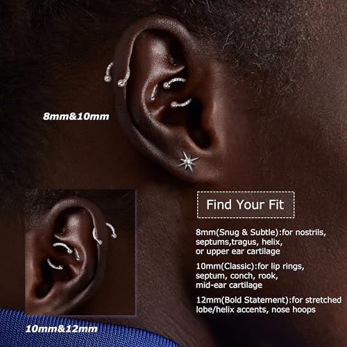 BodyBonita 12Pcs G23 Titanium Replacement Balls for Piercings - Piercing Ball Grabber Tool for Changing Jewelry Pick Up Grabber Tool Screw On Septum Balls Removal Silver by BodyBonita - Used condition - Image 6