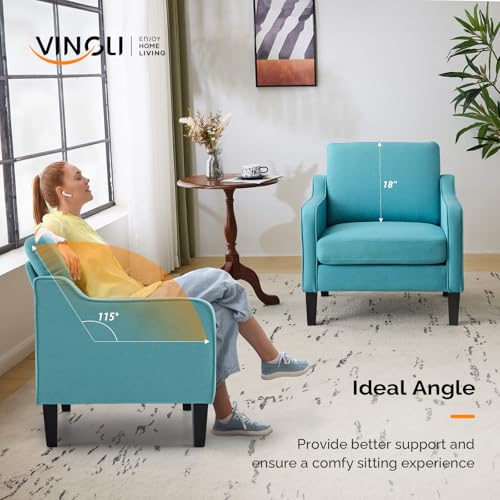Image of VINGLI Accent Chairs Set of 2, Modern Traditional Armchair for Living Room