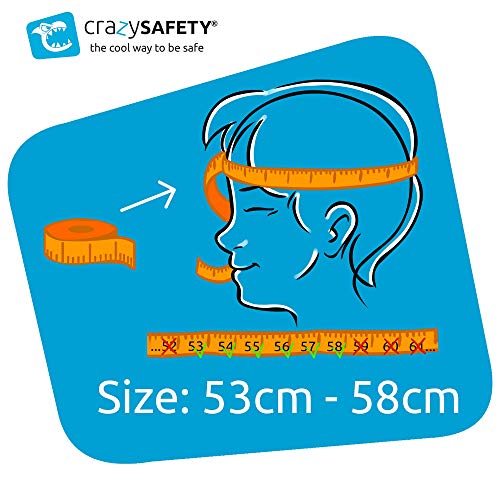 Crazy Safety Casque intégral VTT : Casque Vélo BMX et VTT certifié CE pour garçons, Filles et Enfants en Bas âge de 3 à 12 Ans | Sûr, Ultra léger, Durable | 48-56 | Casque de vélo 2 en 1 pour Enfants - Image 8