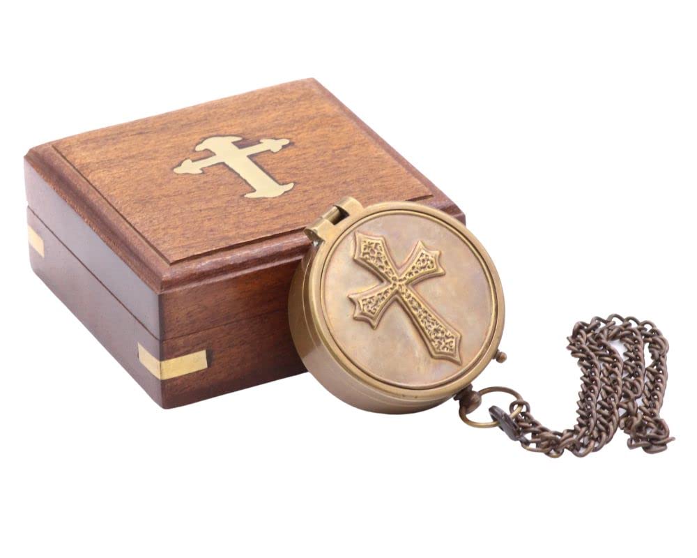 RII Solid Brass Compass Personalised Gifts for Men with Engraved Message, Graduation Day Gifts for Men, Birthday Gifts for Men/Boys, Father to Son Gifts, Romantic Gifts