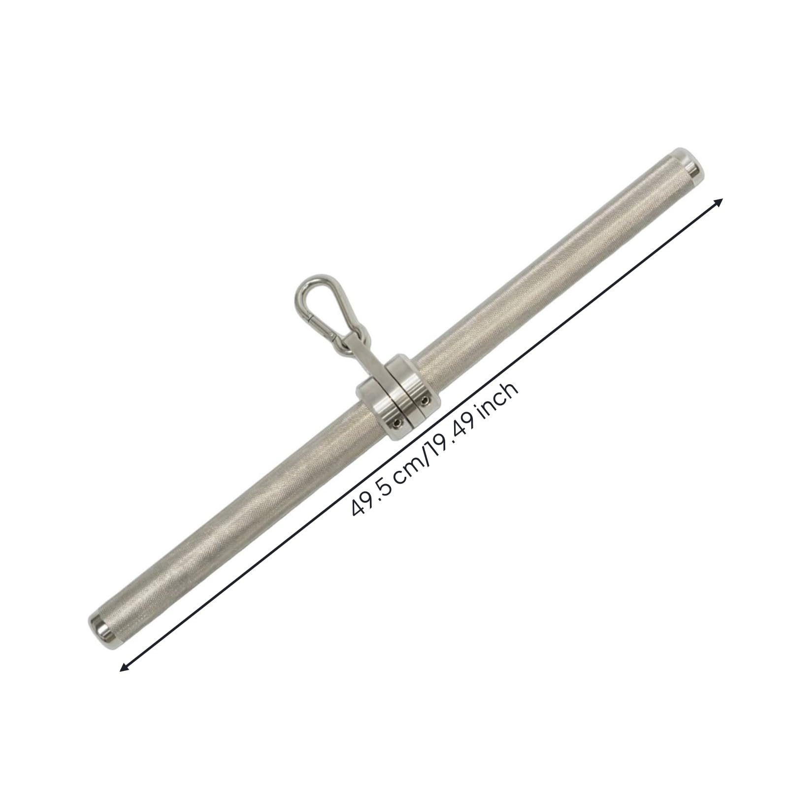 perfeclan Manija para Equipo de Fitness Accesorio de Cable Barra de Jalón Agarre Antideslizante con Rotación Fluida Conector Metálico Rápido Acero Inoxidable