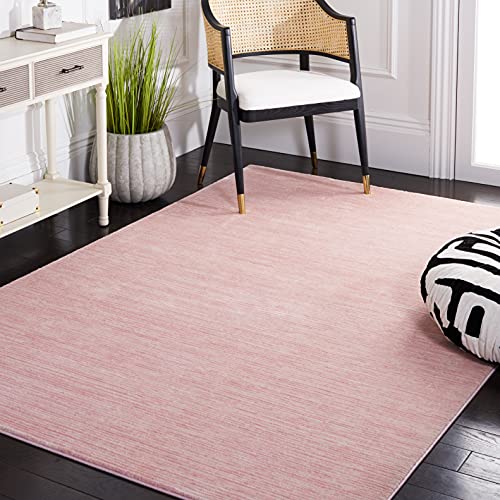 SAFAVIEH Vision Collection Area Rug - 3' Square, Pink, Modern Ombre Design, Non-Shedding & Easy to Clean, Ideal for Foyer, Entryway, Bedroom, Accent Space (VSN606U)