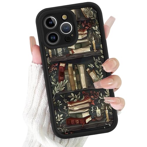 Coque iPhone 14 Pro Max antichoc bibliothèque motif feuilles d'automne TPU