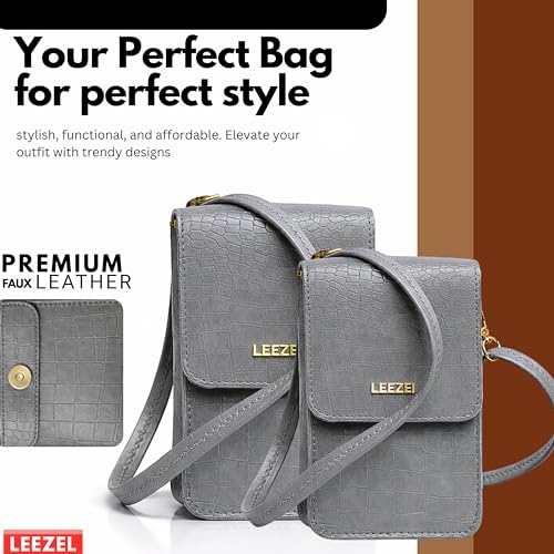 Image of LEEZEL Women's Girls Wallet Sling Bag for Mobile Cell Phone Holder