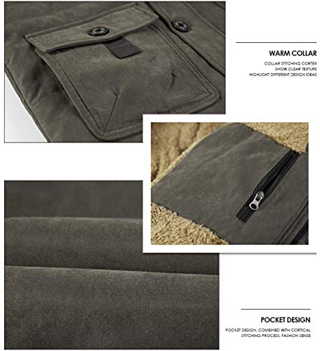 Image of PRIJOUHE Men's Winter Coats Down Jackets Outerwear Long Cotton Coat Men Thick Warm Fur Jacket Coat Overcoat