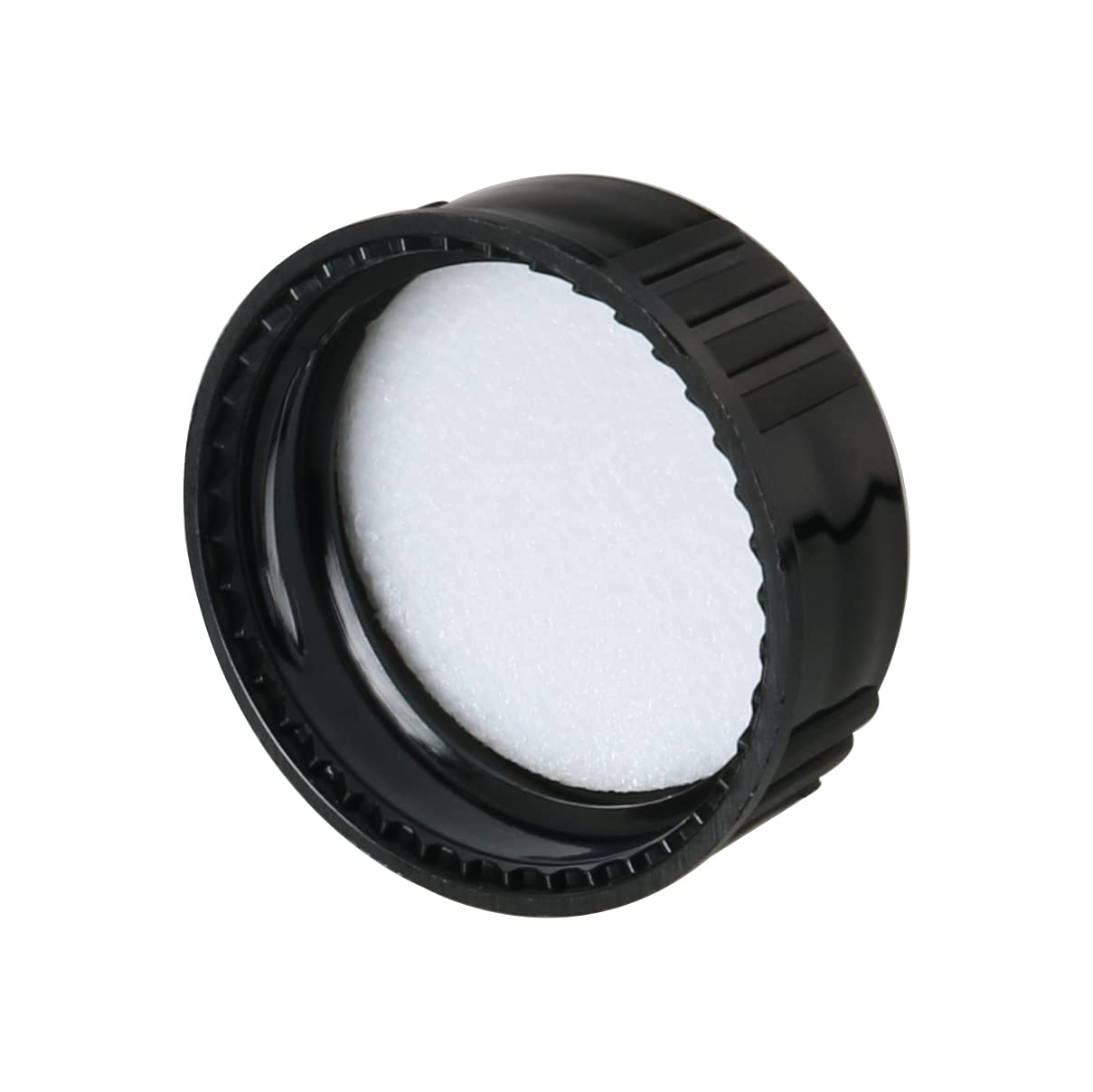 MEETOOT 12pcs copertura in resina fenolica 28 fili 28mm tappi a vite in poli nero per prodotti chimici quotidiani, alimenti, cosmetici bottiglie