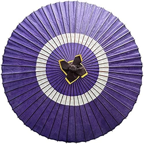 山本竹細工屋 （YAMAMOTOTAKIZAYIKUYA) Asian Home Rainproof Handmade Japanese Oiled Paper Umbrella Parasol Half Openable 29.5inch