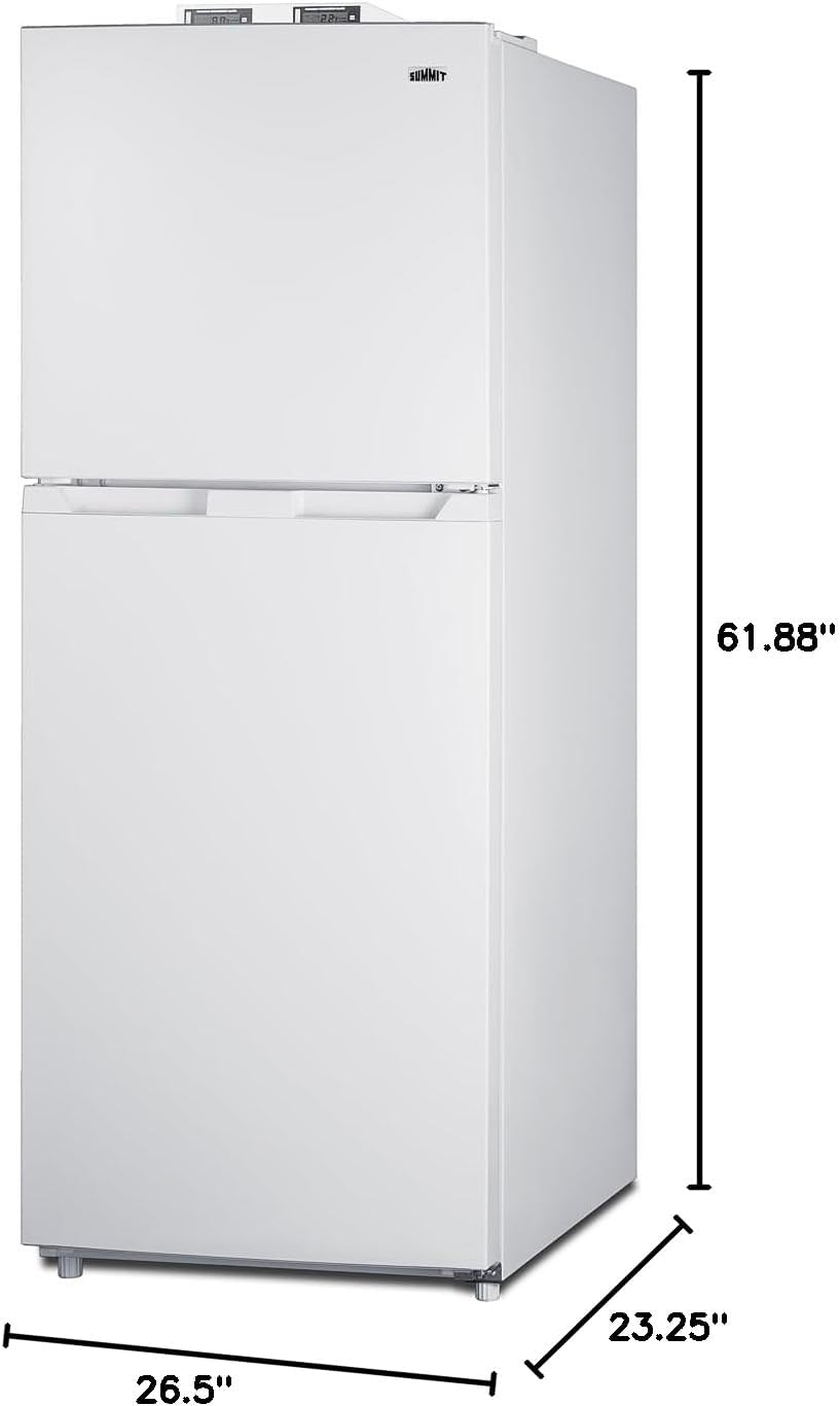 Summit BKRF1088WLHD 24" Wide Break Room Refrigerator-Freezer (Left Hand Door, White)