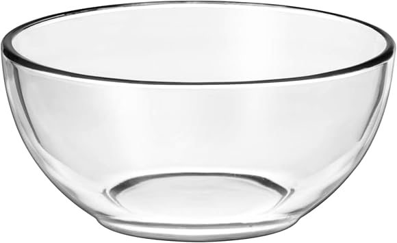Red Pomegranate ELEMENT Set of 2 Glass Soup/Salad/Dessert/Snack Bowls, 6"