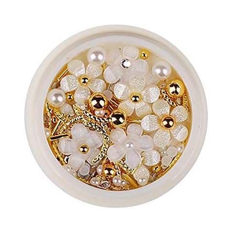 11 sizes of nail polish fashion shell flower jewelry decoration including resin flowers, nail polish decoration, DIY nail polish decoration (K) Cover