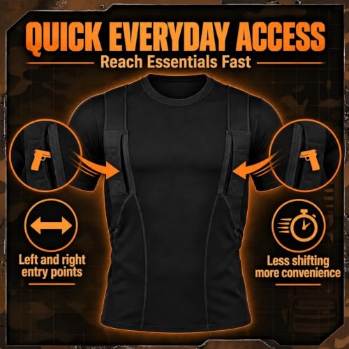 Best Holster Shirts for Concealed Carry Mens Short Sleeve Pocket Tee with Side Access - Image 3