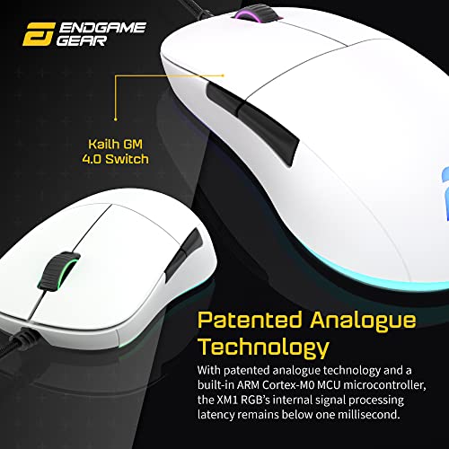 XM1 Mouse Gaming RGB - sensore PMW3389 - Illuminazione ARGB - CPI da 50 a 16.000 - Cinque Pulsanti - Switch 60M - Bianco - Mouse gaming - Immagine 3