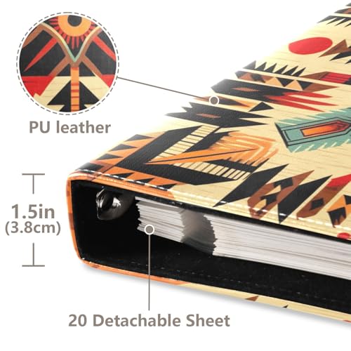 Álbum de Fotos Adhesivo DIY Scrapbook Estilo Indio Étnico Navajo con 3 Anillas, 40 Páginas, 8x10 pulgadas miniatura 4