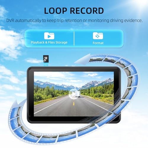 Image of eRapta 7 Inch Dual Solar Wireless Backup Camera Magnetic with HD1080P DVR Touchscreen, BSD Alarm, 1-Min Free-Installation, IR Night Vision for Truck /Trailer /Tractor /Small-RV /Hitching /Fifth Wheels