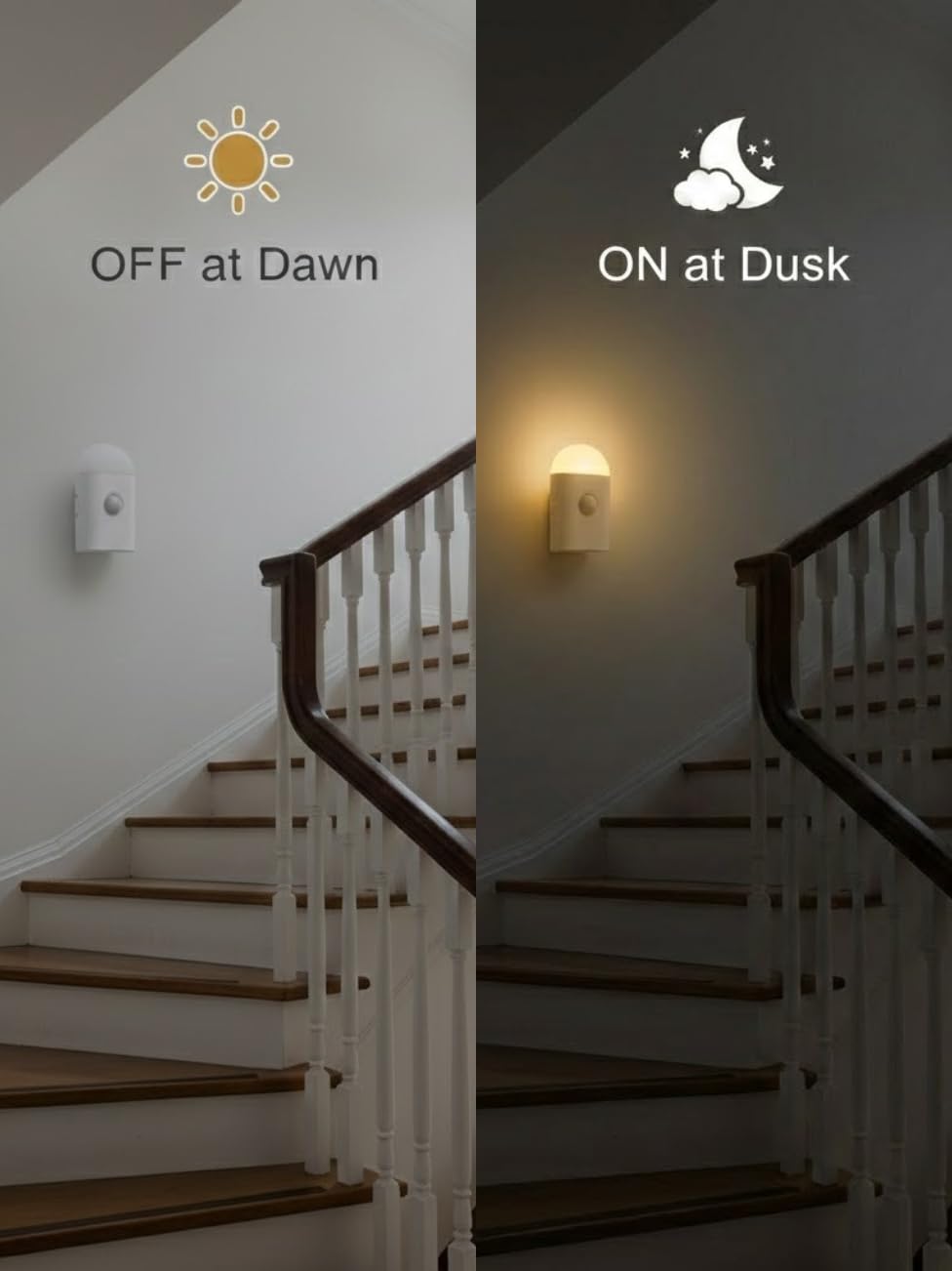 Luces LED de noche con sensor de movimiento, color blanco cálido con batería recargable de brillo ajustable, con gancho y adhesivo para armario, armario, pasillo, escaleras (1 unidad)