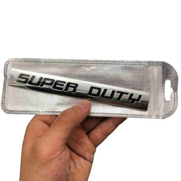 Image of Car Bike 3D Logo Aluminium Alloy Metal /Superior Plastic Emblem Badge Sticker Decal New (Chrome Black Super Duty)