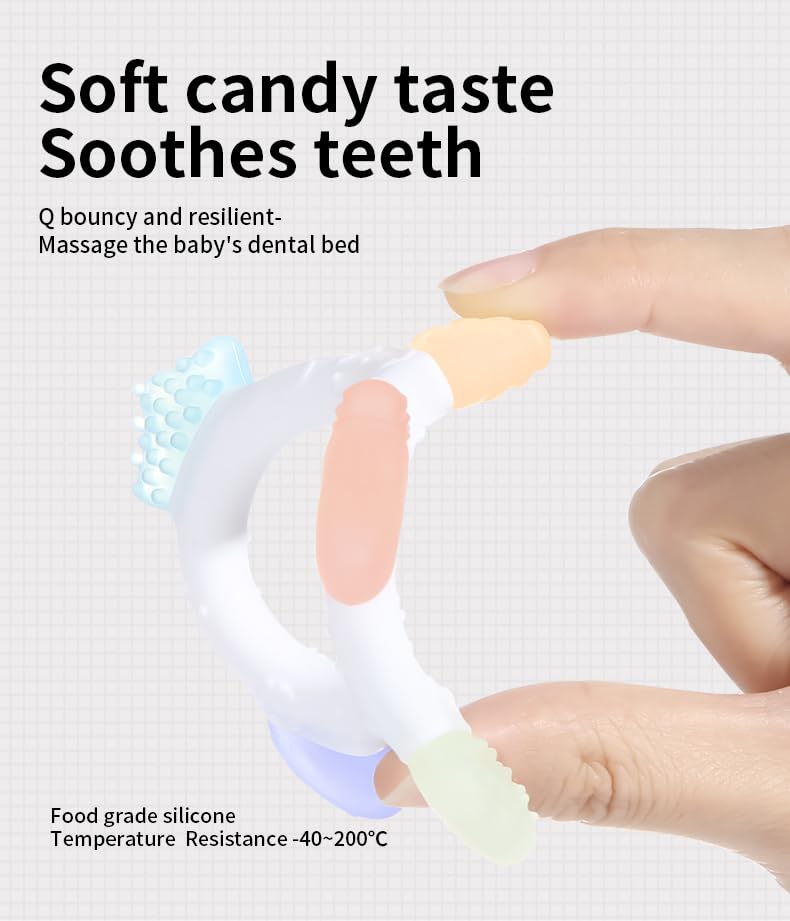 Mordedor Silicona Para Bebes Akolik Mordedor Bebe, Juguetes Para La Dentición, Silicona Alimentaria Sin BPA Juguete Bebe, Mordedor Suave Y Fácil De Agarrar, Accesorios Bebe Para Bebés De Más De 3 Meses