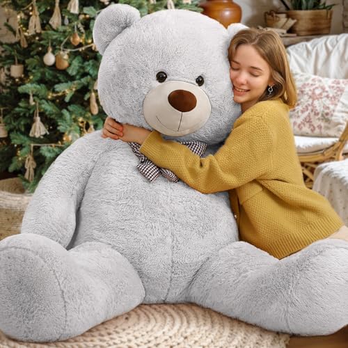 MorisMos 140cm riesen Teddy, groß teddybär XXL Valentinstag deko bär, weich XXL Kuscheltier plüschbär Kinder Jungen männer Mann fruend
