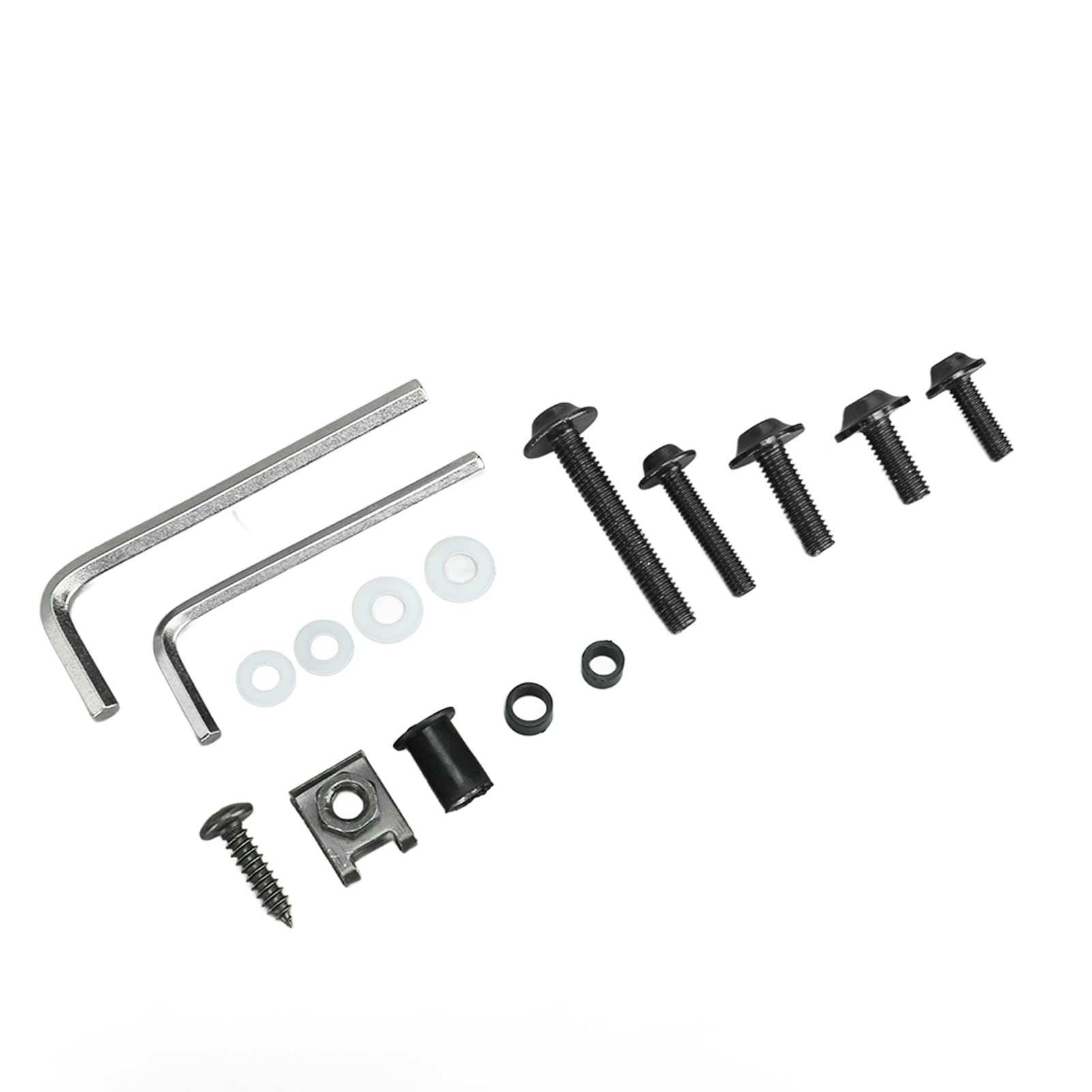 177Pcs/Kit Bulloni Carenatura Moto, M5 M6 Viti Parabrezza Moto Elementi di Fissaggio Bulloni Carenatura Kit Clip Dado per La Maggior Parte delle Moto(Nero)