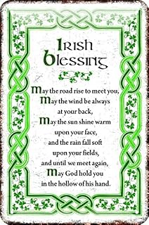 Irish Blessing Retro Tin Signs For Office Home Classroom Kitchen Garage Bathroom Decor Gifts Gift Friends Cave Bar Club Home 6x8 Inch