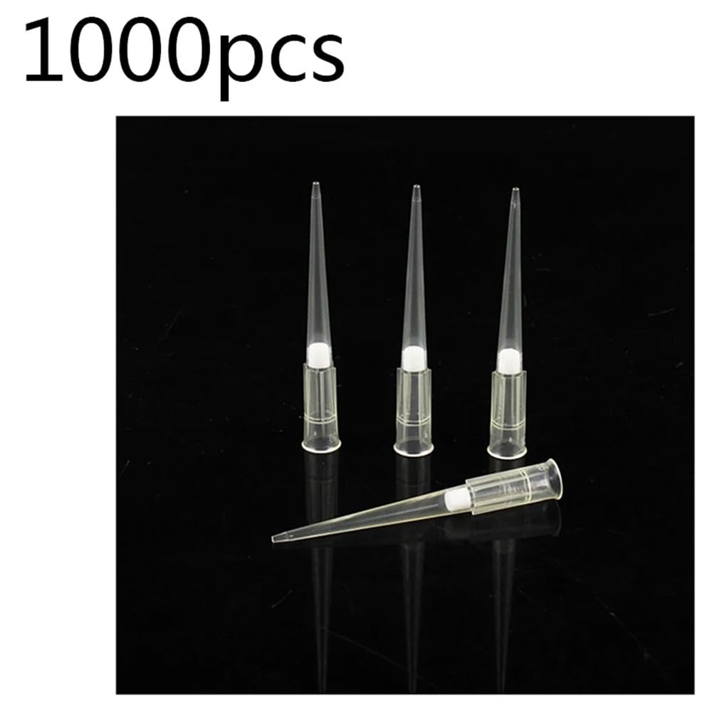 Labor 10ul 20ul 50ul 100ul 200ul 1000ul 5ml 10ml Kunststoff-Pipettenspitzen mit Sandkernfilter for Spender(200ul long 1000pcs)