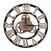 3D Vintage Wandklok, Handgemaakte Romeinse Cijfer Muurhorloges Industriële Gear Europese Retro Klokken Decoratie voor…
