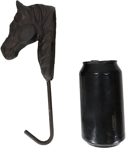 Miniatura 5 de 1 pieza de hierro fundido rústico occidental cabeza de caballo abrigo llaves sombrero gancho para colgar en la pared