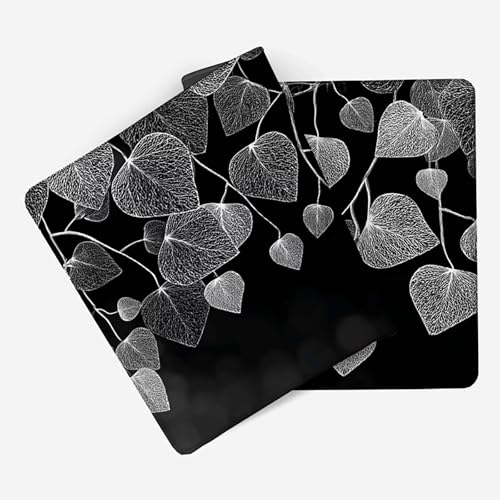 Tapis de souris noir et blanc imperméable avec base antidérapante - 4