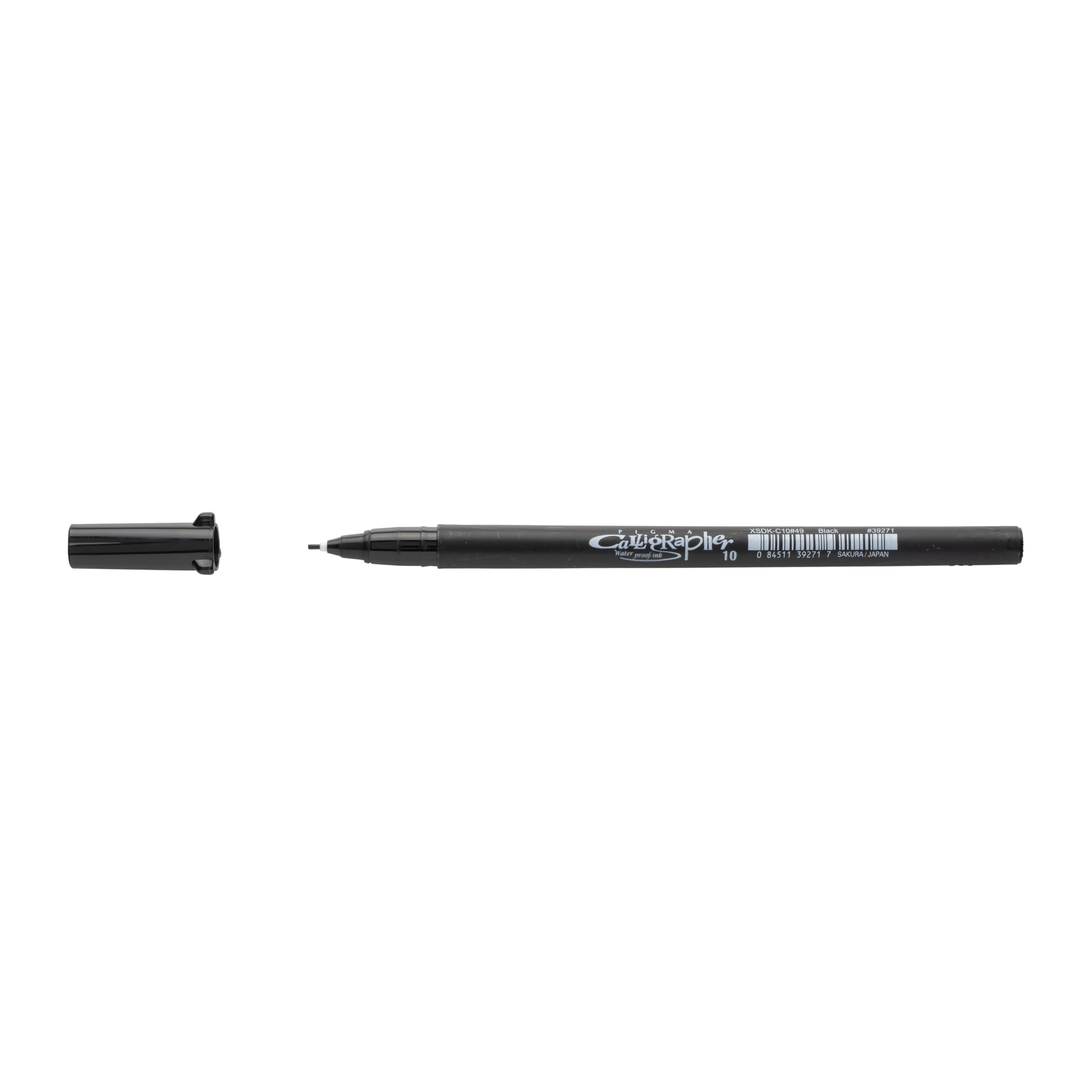 SAKURA Pigma Calligrapher 10 Black - 0.1 mm Hard Nylon Nib - Calligraphy & Hand Lettering Pen - Smooth Ink Flow for Journaling & Scrapbooking