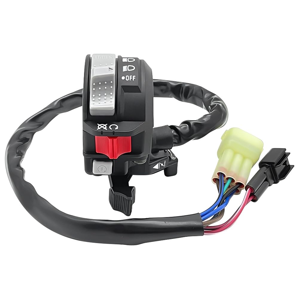 Interruttore manubrio sinistro per Yama-ha Raptor Kodiak Grizzly Bruin | per Yama-ha Raptor 350 660 04-13, Kodiak 400 450, Grizzly 350 400 660, Bruin 250 350, Wolverine 350 450, Big Bear 250 400