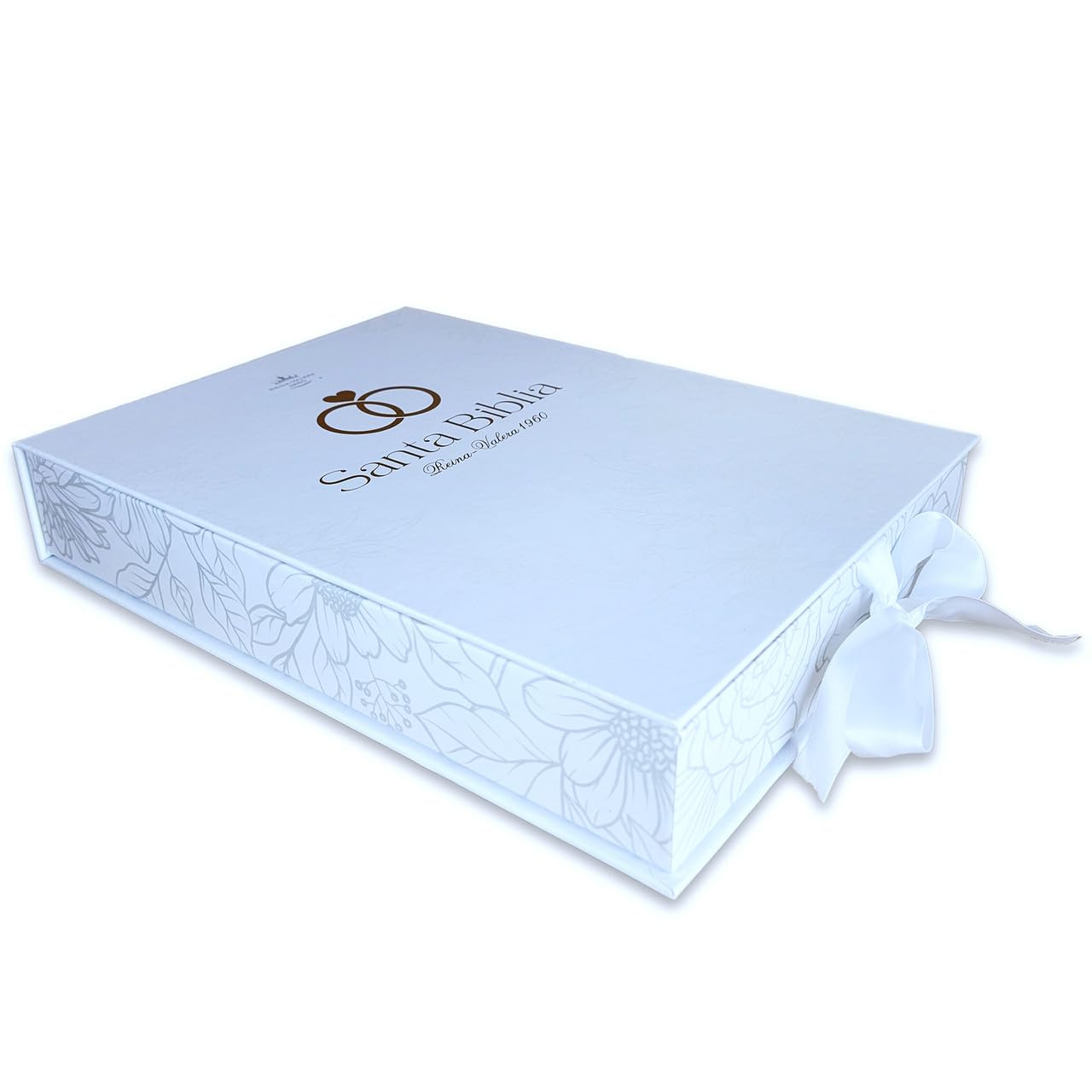 Biblia para Boda Letra Grande 12 puntos RV1960 blanca con indice - Recuerdo de Boda con Caja de Regalo