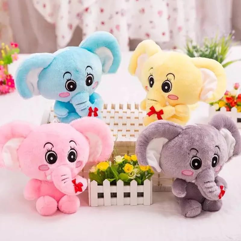 Image of MABLE Elephant Soft Toy for Kids Big Ear Plush Stuffed Animal Toy | Cute & Huggable, Gifting Toy for Baby Boys & Girls Grey