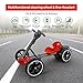 MAOO 6V Electric Go Kart for Kids (3-6 yrs), 390 Motor, 3H Endurance, 3.73Mph, Adjustable Seat, Educational Function, Tricolor Lights, Easy to Assemble, 66Lbs, Red