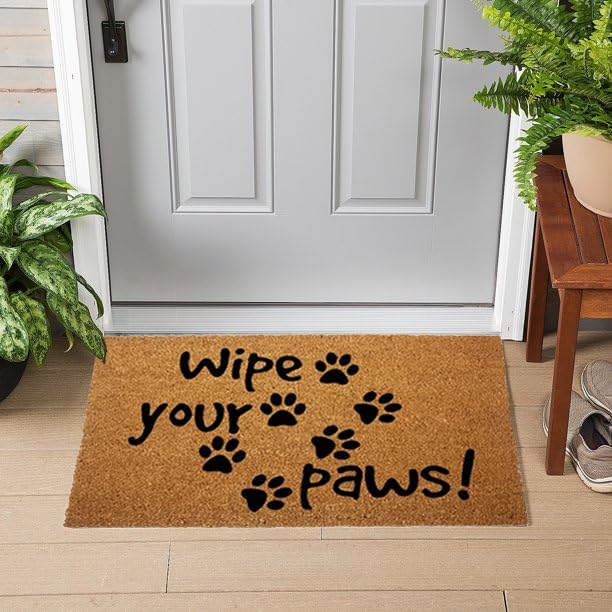 Miniatura 7 de FGSS Wipe-Your-Paws - Felpudo antideslizante para puerta delantera, tapete para entrada interior y exterior, 17 x 29 pulgadas