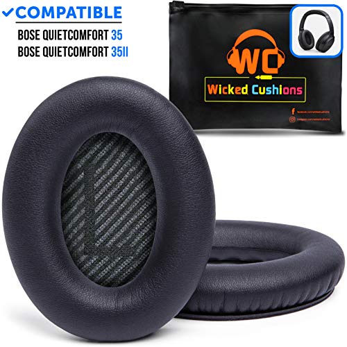 WC Premium Replacement Ear Pads for Bose QC35 & QC35ii Headphones Made