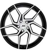 Big Baller Brand H147 Z06 Gloss Black with Brushed Face Passenger Car Automotive Aluminum Car Whe...