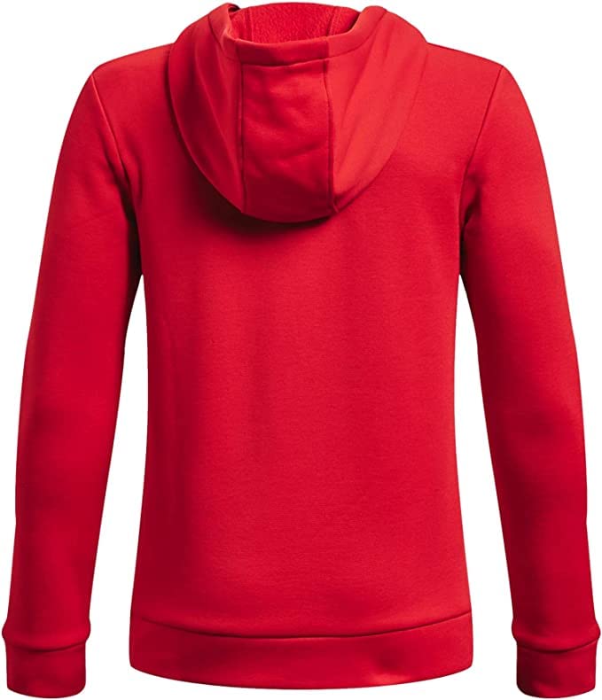 Under Armour Boys' Armour Fleece Hoodie (Red/Black, Large)2