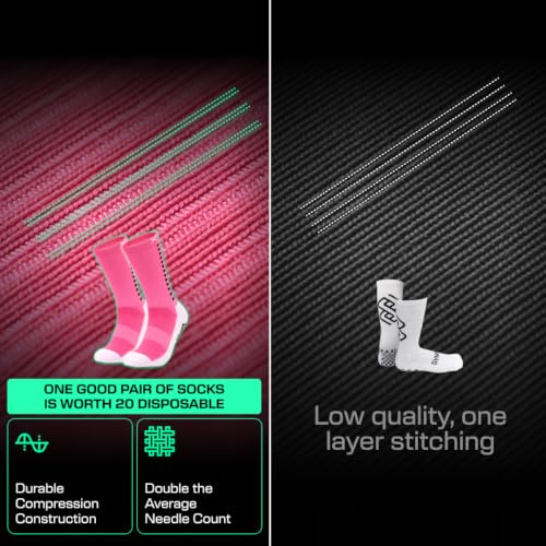 Image of Lux Dual Grip Soccer Socks for Men & Women - DualGrip Engineered for Performance & Comfort - Anti-Slip Grip Socks for Soccer