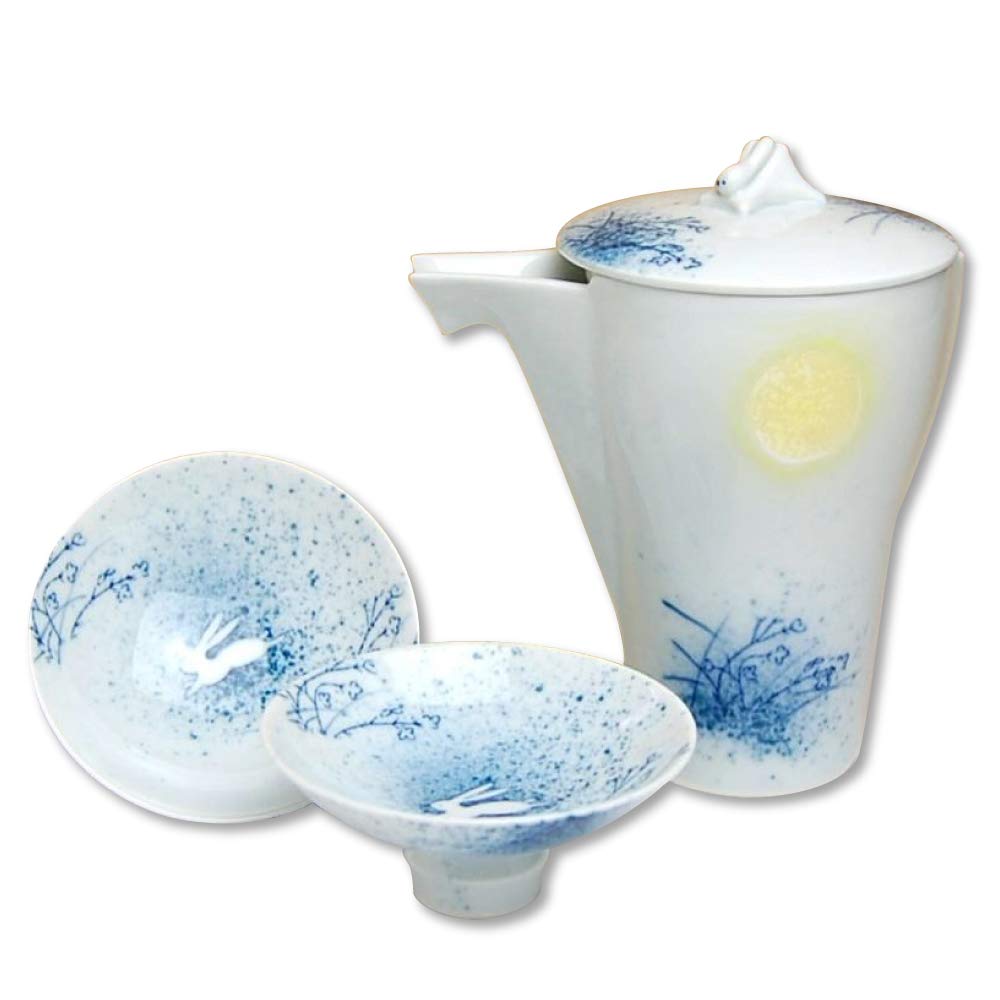 Amazon.co.jp: 酒器セット 有田焼 徳利1個 盃2個セット 遊兎 匠の蔵