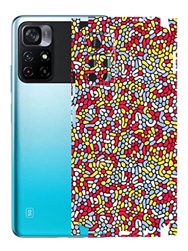 Image of AtOdds - Poco M4 Pro (5G) Mobile Back Skin Rear Screen Guard Protector Film Wrap (Coverage - Back+Camera+Sides) (Beans)
