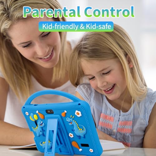 Image of Veidoo 7 inch Android Tablets for Kids, 2GB RAM, 32GB ROM, aiwawa Apps Parent Controls, Educational Games, WiFi, Dual Camera, Silicone Case(Blue)