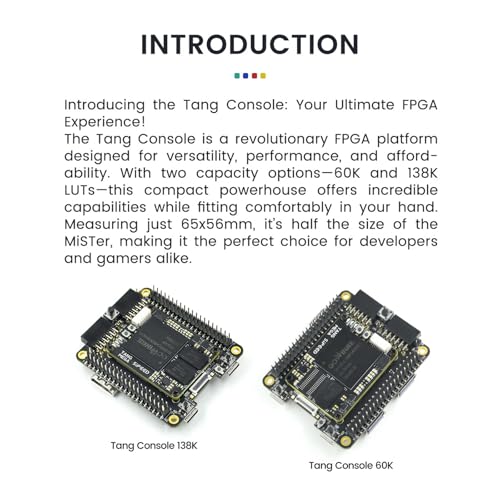 Sipeed Tang Console Retro Game Console FPGA Dev Board, Up to 138K LUT4 Dual PMOD Dual 40P PCIe Gen2/3 x 1 HDMI TX x 1, Compatible with RPi 5 PCIe FPC, for Gamer FPGA Developer (138K, Single Console) - Image 3
