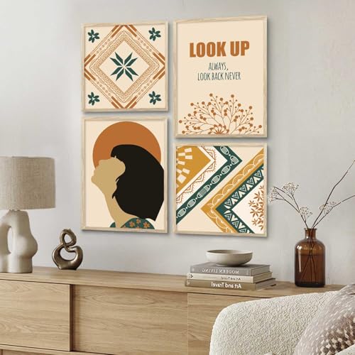 Image of kotart Wall Decor Paintings for Wall Decoration with Frame - Modern Art Framed Painting for Living Room - Big Size Wall Painting /Hanging Set of 4 (Art 8, Big (13x17 or 13x13 inch))