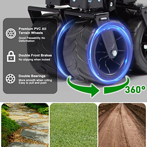 Collapsible Outdoor Utility Wagon Cart Heavy Duty Foldable, Beach Wagon With Big Wheels For Sand, Folding Wagon Cart For Garden Sports Shopping Camping #TOP1