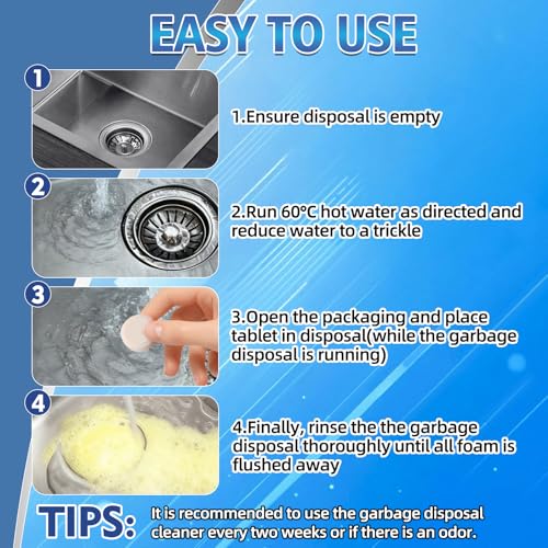 image for Wonshine Garbage Disposal Cleaner and Deodorizer 50 Pack, Powerful Gar